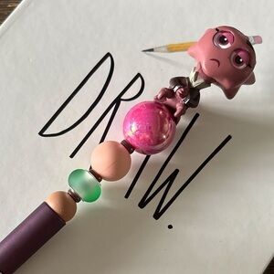 Disney Doorables: Monsters University: Dean Hardscrabble handmade beaded pen